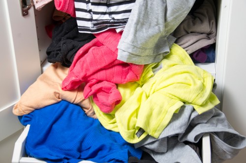 Various types of construction waste materials